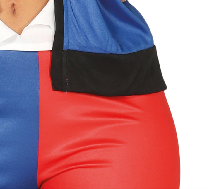 Costume Harley Quinn Rosso Blu Donna