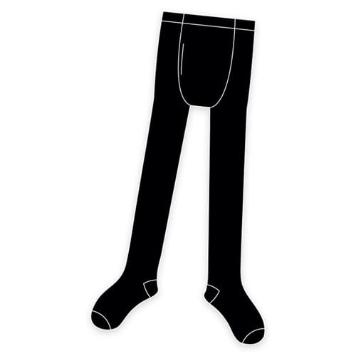 Collant da uomo in cotone con mosca Nero
