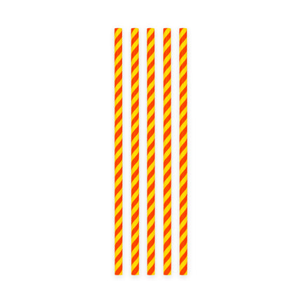 Cannucce di cartone giallo rosso 20 pezzi