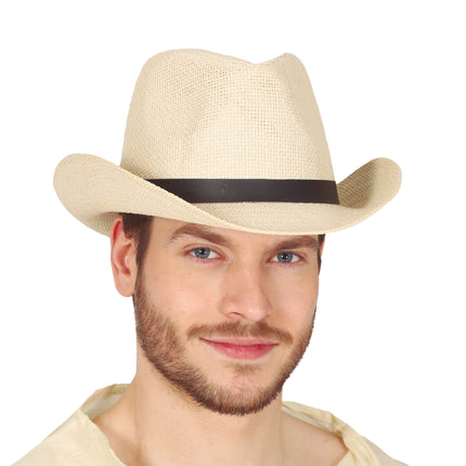 Cappello da cowboy di paglia