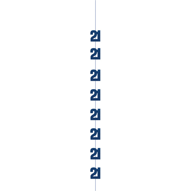 21 Anni Decorazione da appendere Blu 1,52m