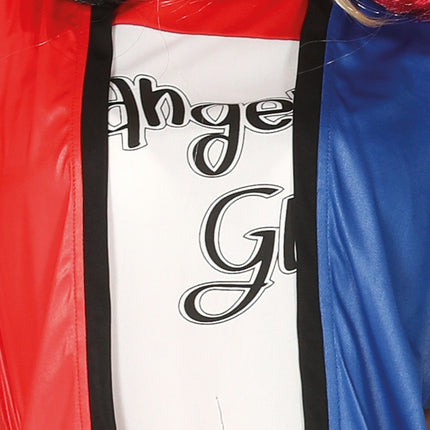 Costume Harley Quinn Rosso Blu Donna