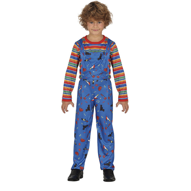 Costume di Halloween da bambola bambino blu