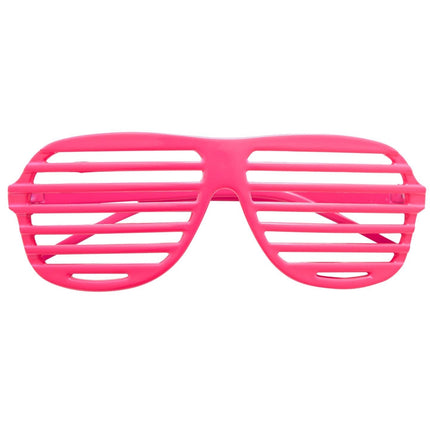 Occhiali a righe rosa neon
