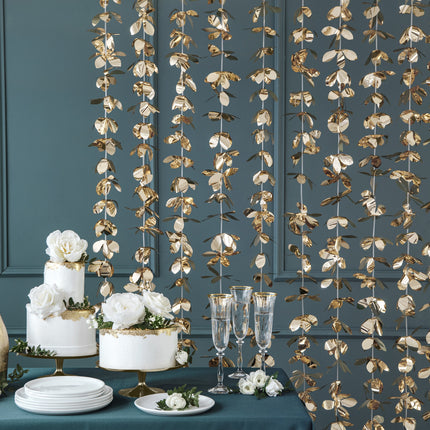 Fiori appesi Decorazione oro 2,1 m