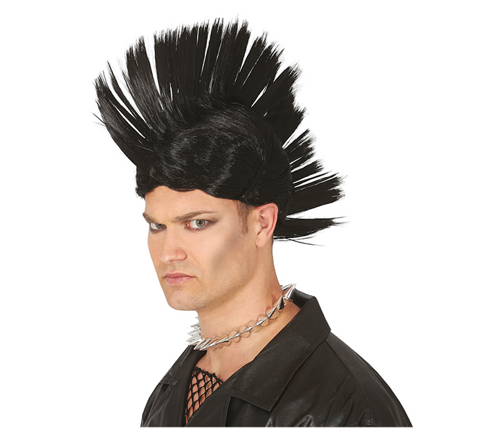 Parrucca punk nera