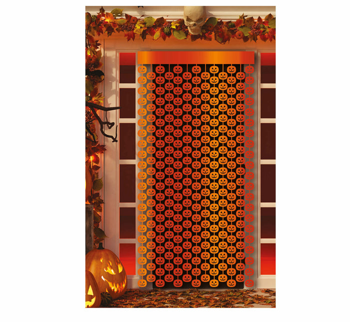 Tenda per porta di Halloween Zucche 2m