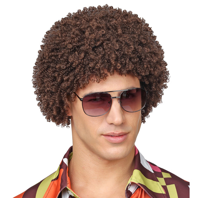 Parrucca Disco 70S Marrone
