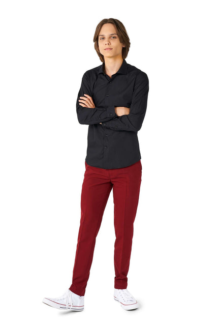 Camicia nera ragazzo adolescente <tc>OppoSuits</tc>