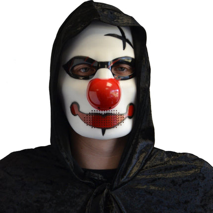 Maschera da clown con naso rosso