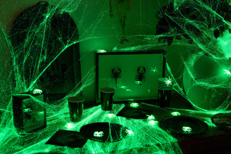Ragnatela di Halloween che brilla al buio