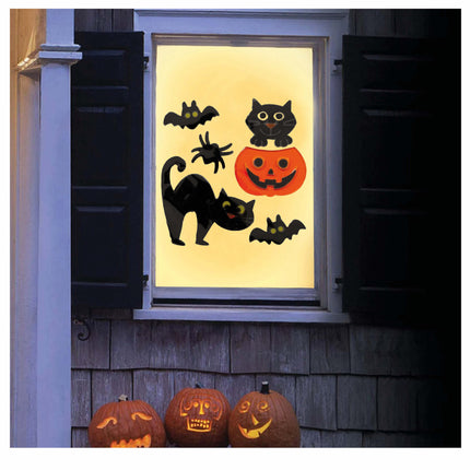 Animali per la decorazione della finestra di Halloween