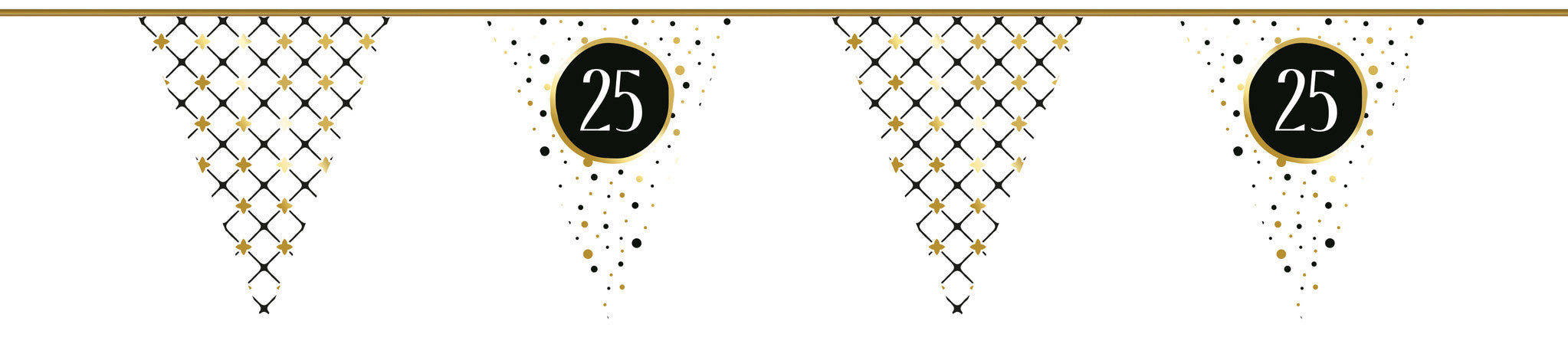Ghirlanda 25 anni oro nero 6m
