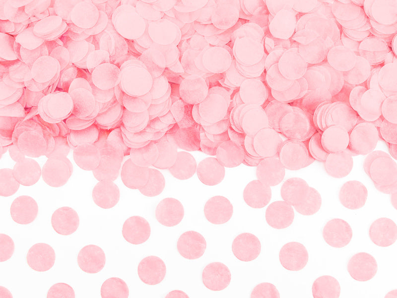 Coriandoli rotondi rosa chiaro
