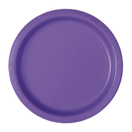 Piatti viola rotondi Neon 18cm 8pz