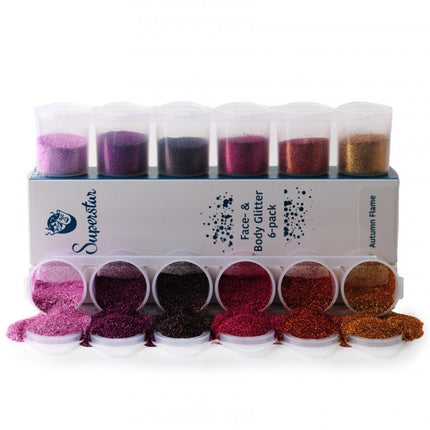 Glitter colorati autunno 6 pezzi