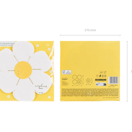 Tovaglioli a fiori 16,5 cm 12 pezzi
