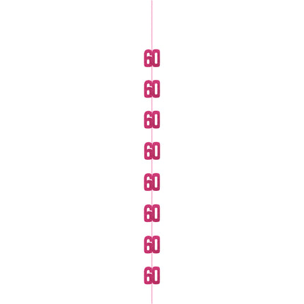 60 Anni Decorazione appesa Rosa 1,52m
