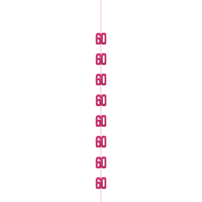 60 Anni Decorazione appesa Rosa 1,52m