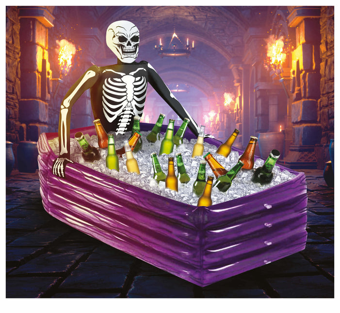 Decorazione da tavolo Halloween Scatola di scheletri 1m