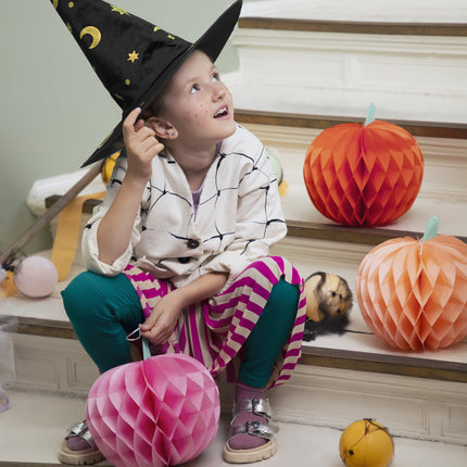 Zucca a nido d'ape di Halloween 24 cm 3 pezzi