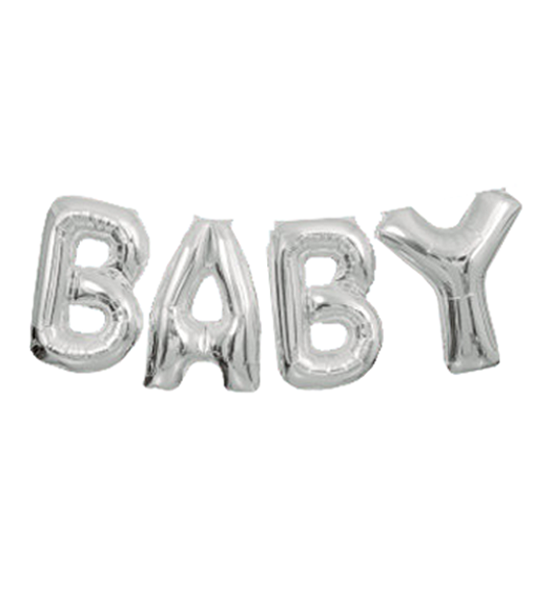 Palloncino in foil Baby Silver 35cm
