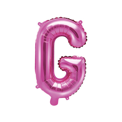 Palloncino in foil Lettera G Rosa Vuoto 35cm