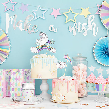 Set di cake topper Unicorno 5 pezzi