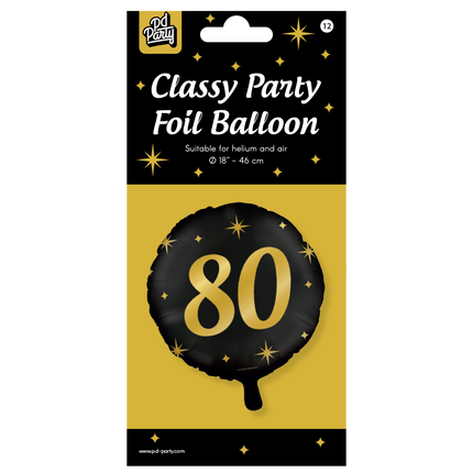 Palloncino ad elio 80 anni vuoto 30 cm