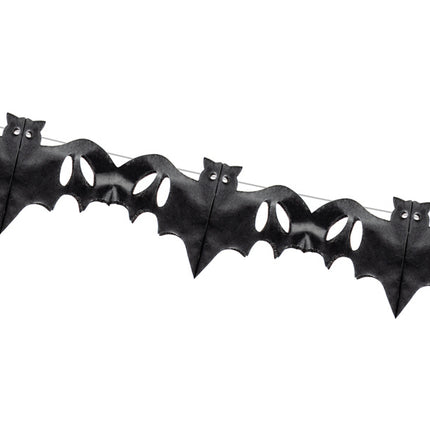 Ghirlanda di Halloween Pipistrello Nero 4m