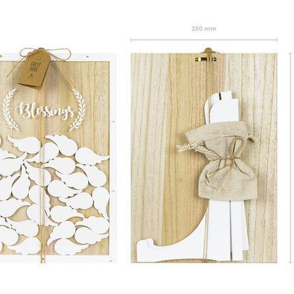 Libro degli ospiti in legno Blessings 39,5 cm