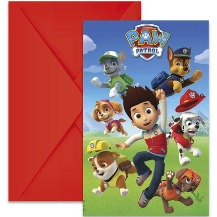 Inviti Paw Patrol Decorazione 6 pezzi