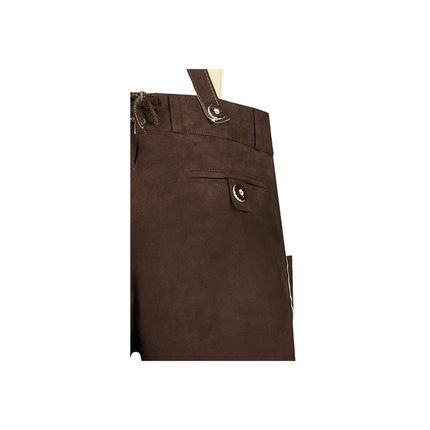 Pantaloni da uomo in pelle marrone scuro