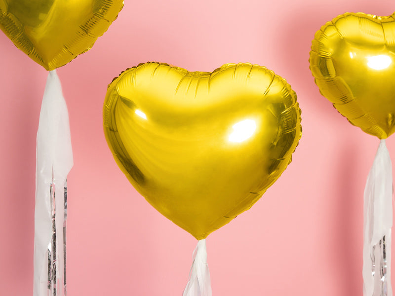 Palloncino ad elio Cuore Oro Vuoto 45cm