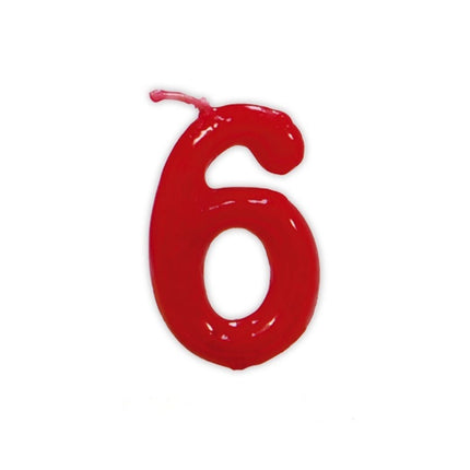Candela rossa 6 anni 5,5 cm
