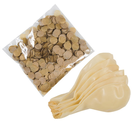 Palloncini a coriandoli oro 30,5 cm 6 pezzi