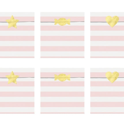 Sacchetti di condivisione rosa chiaro 14cm 6pz
