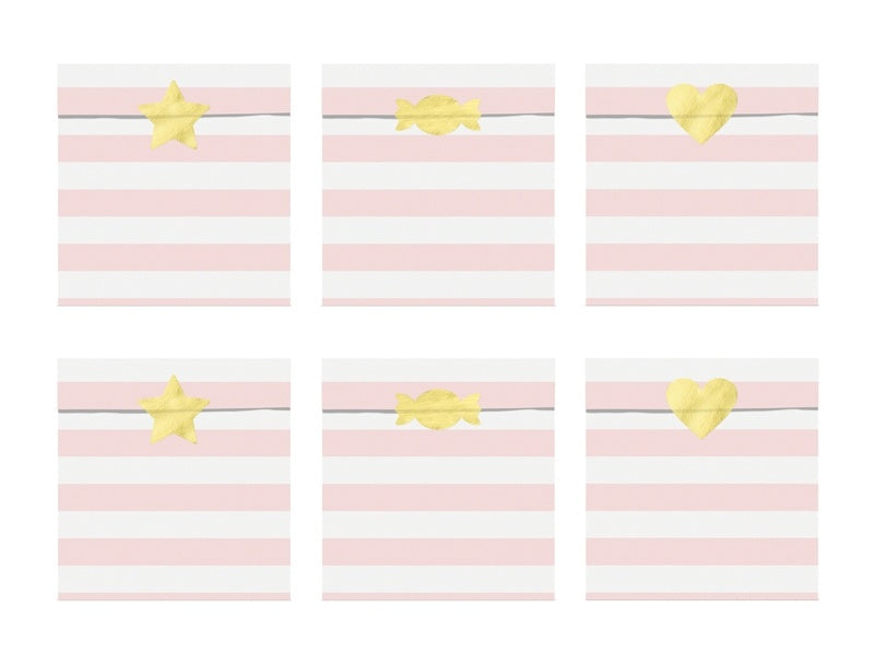 Sacchetti di condivisione rosa chiaro 14cm 6pz