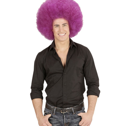 Parrucca viola afro extra large