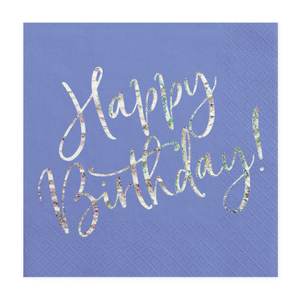 Tovaglioli Buon Compleanno Blu 33cm 20pz