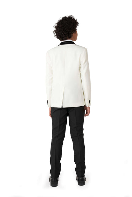 Ragazzo in smoking bianco, adolescente <tc>OppoSuits</tc>