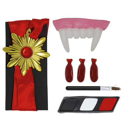Set per il trucco di Halloween Vampiro Glitter