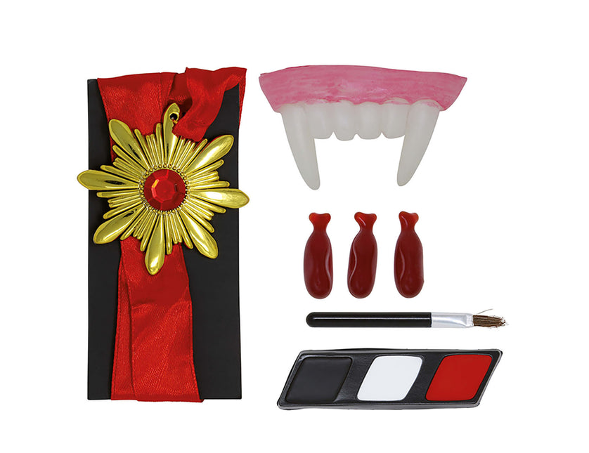 Set per il trucco di Halloween Vampiro Glitter