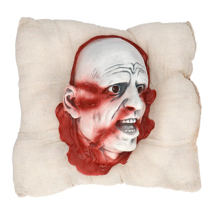 Testa di cuscino di Halloween con sangue 38 cm