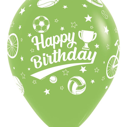 Palloncini Buon Compleanno Sport 30cm 25pz