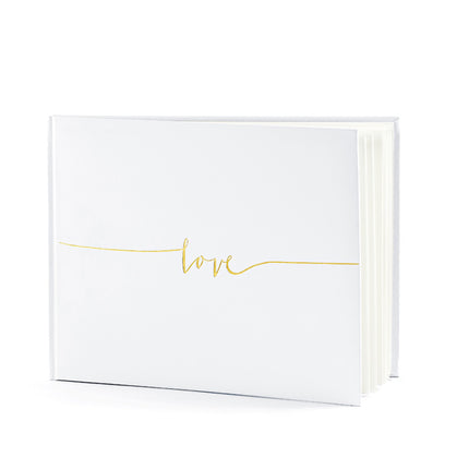 Libro degli ospiti bianco Love 24 cm