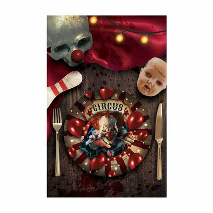 Piatti di Halloween Clown 23cm 6pz