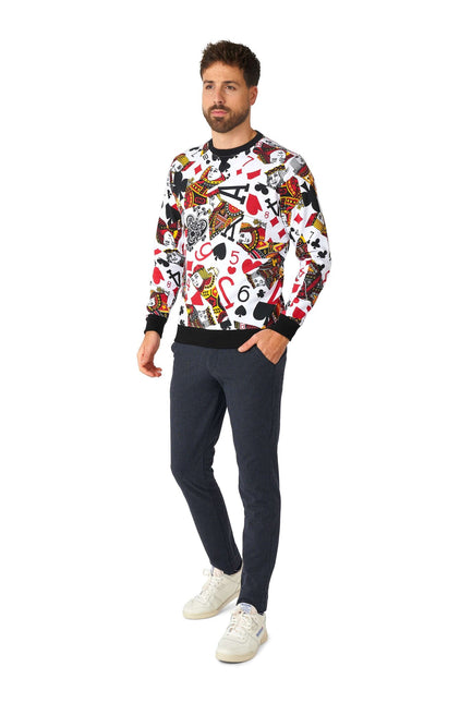 Maglione da uomo con carte da gioco del casinò <tc>OppoSuits</tc>