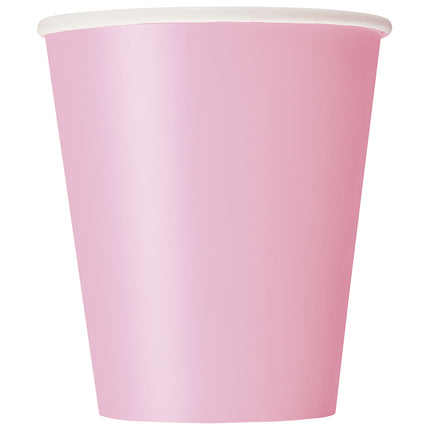 Bicchieri di carta rosa chiaro 266ml 14pz