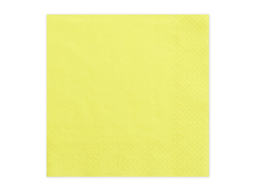 Tovaglioli giallo chiaro 33cm 20pz